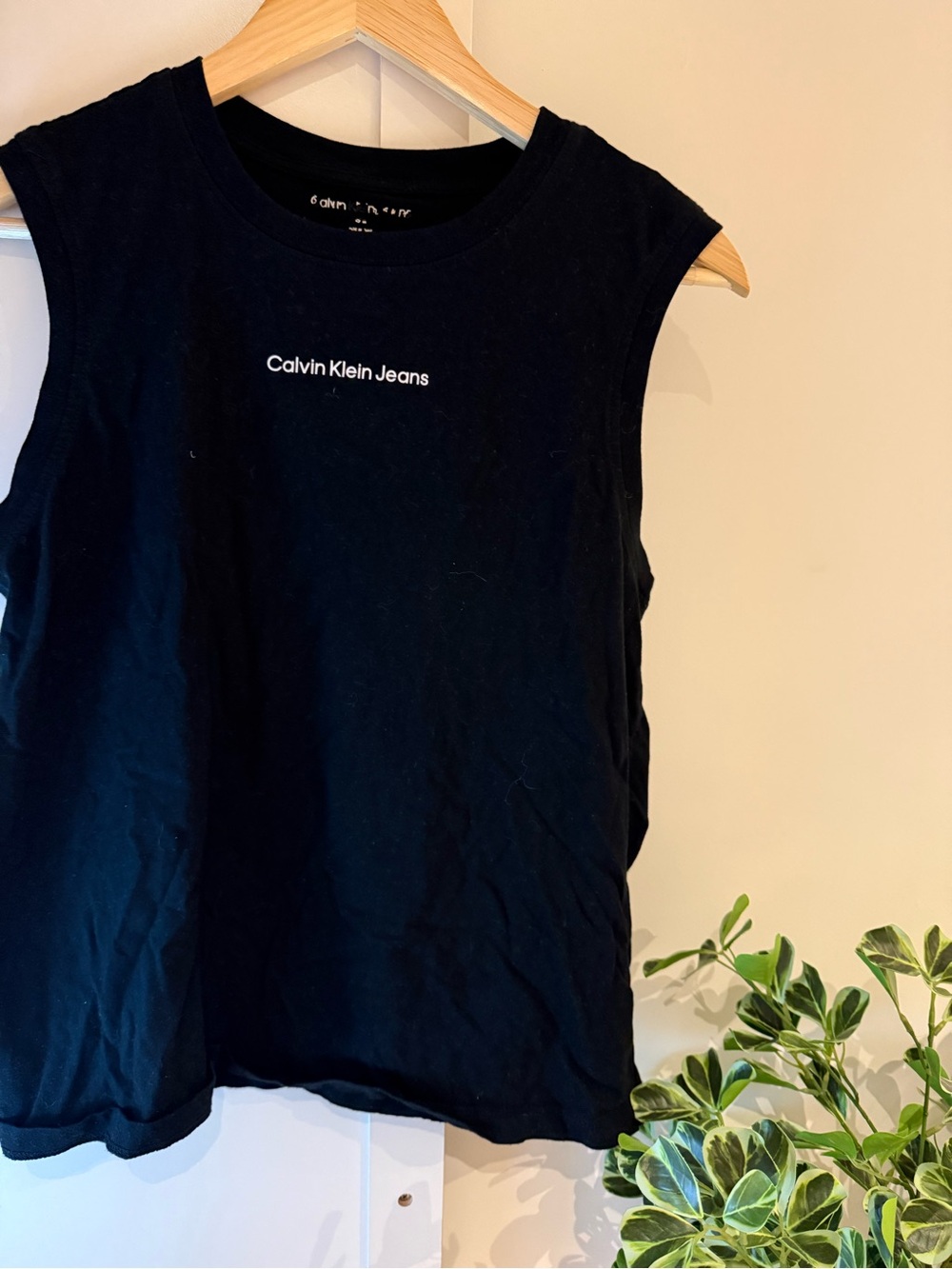 Calvin Klein Black Logo Muscle Tank